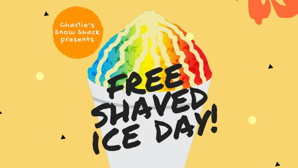 Illustration of shaved ice. Free Shaved Ice Day!