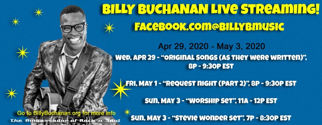 Billy Buchanan performing with guitar