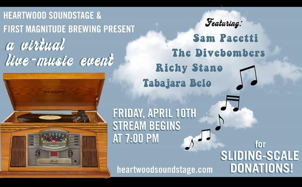 record player in the clouds. support live music streaming event