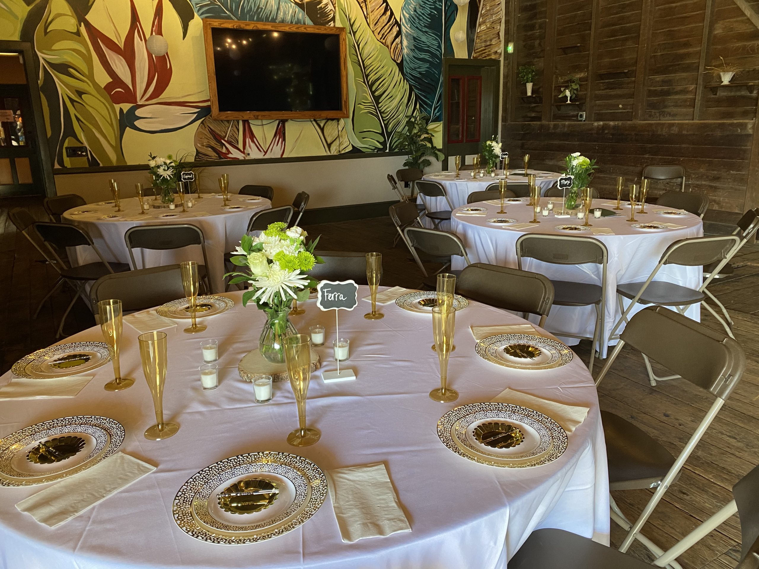 Depot Event Space table setup
