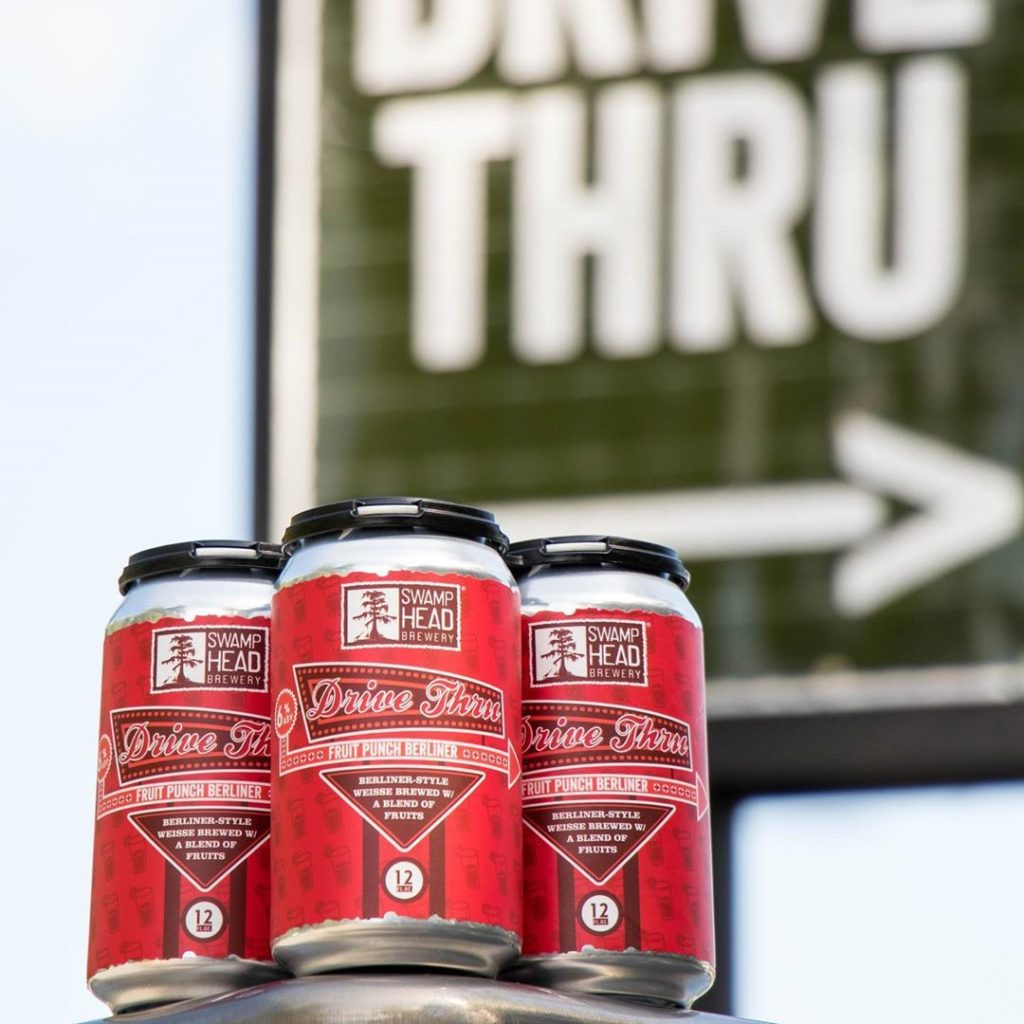 drive-thru themed beer from swamp head brewery