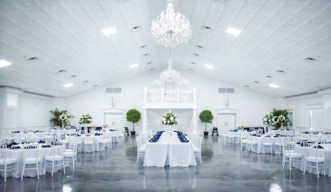 Valley View wedding setup inside