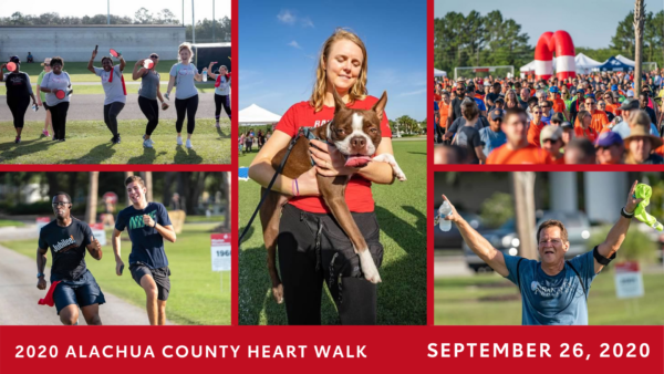 montage of people participating in heart walk