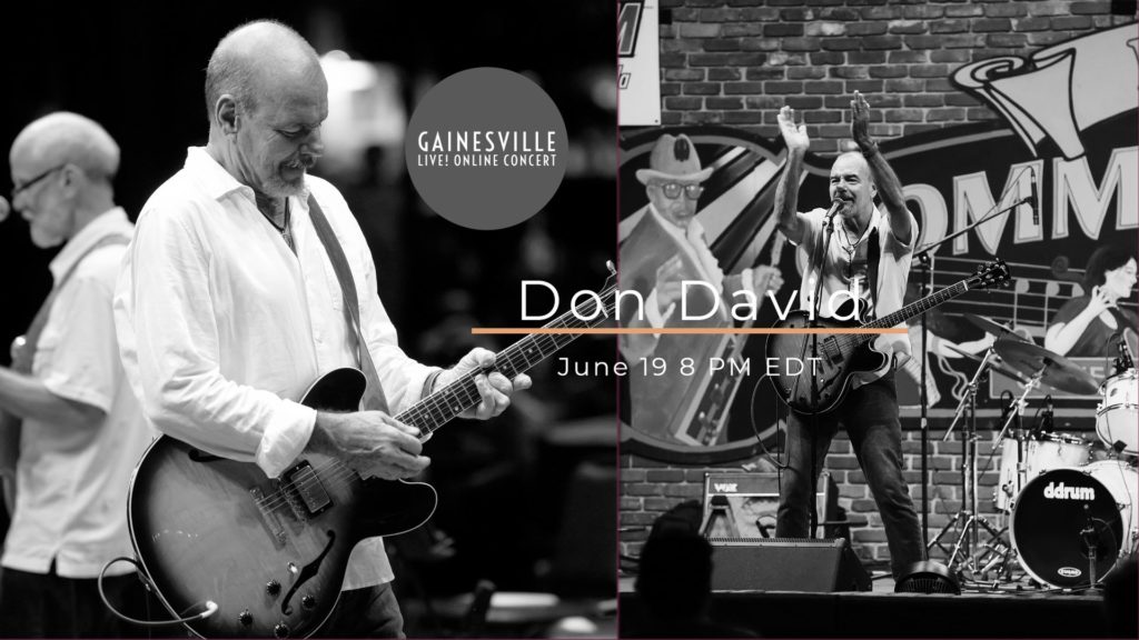 Musician Don David performing on stage