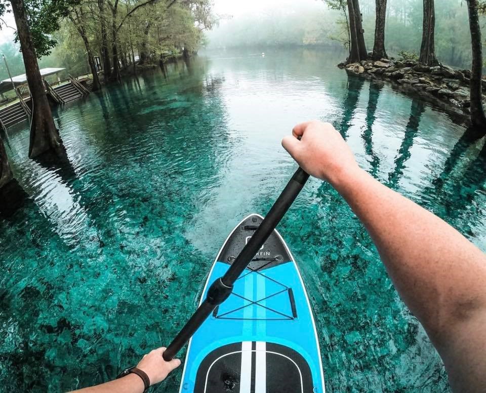Ginnie Springs view from stand up paddleboard