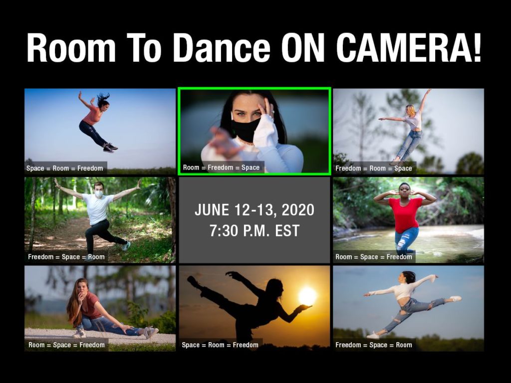 Dancers on camera. Room to dance on camera