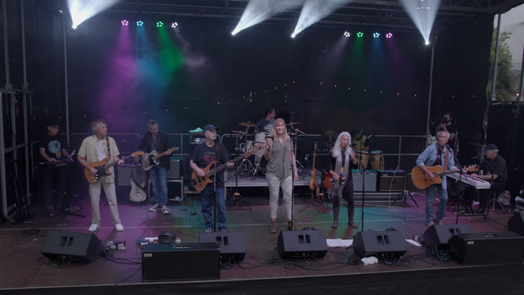 Band members of The Shambles perform on stage