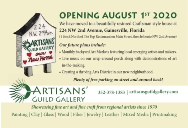 artisans guild gallery opens august 1 at its new location