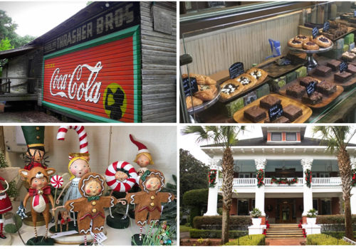 four pictures of the businesses in Micanopy