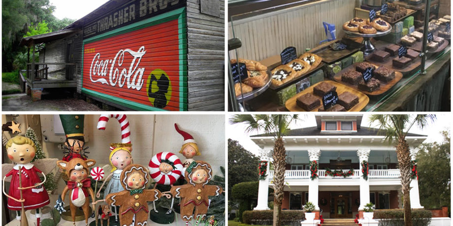 four pictures of the businesses in Micanopy