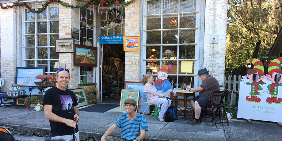 people in front of micanopy store


