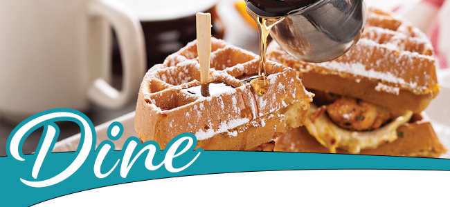 dine in alachua county image of waffle sandwich