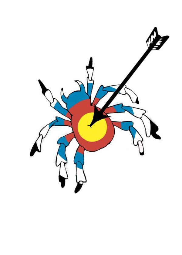 archery target shaped like a spider