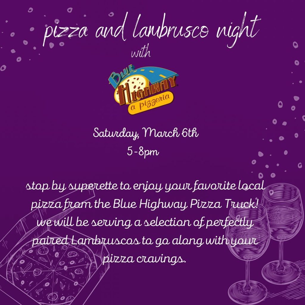 pizza and lambrusca night