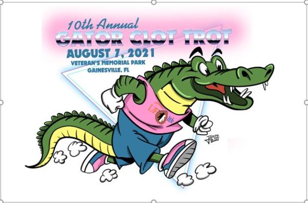 illustration of running gator