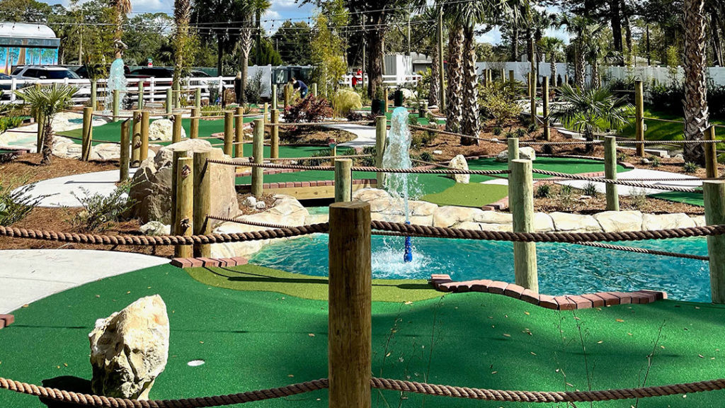 pink flamingo mini golf