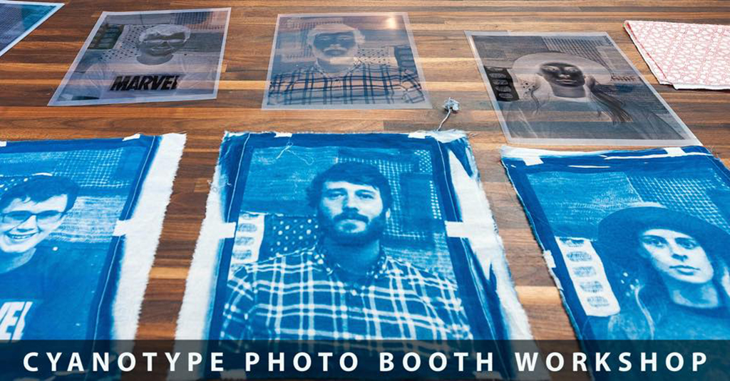 cyanotype photo booth workshop