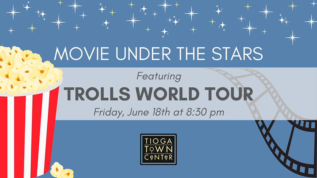 Movie under the stars at tioga town center