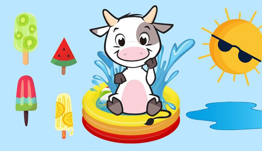 illustration of happy cow
