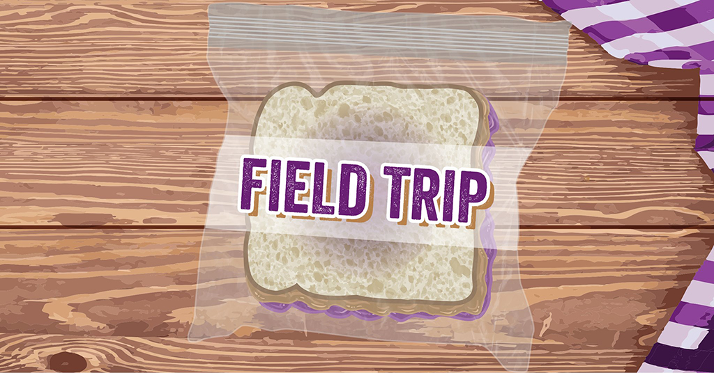 field trip illustration of peanut butter and jelly sandwich
