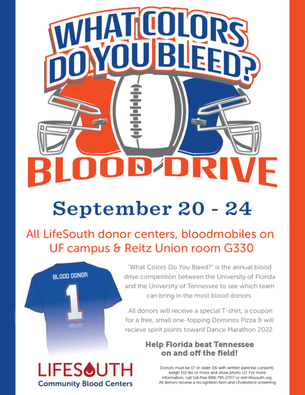 what colors do you bleed blood drive