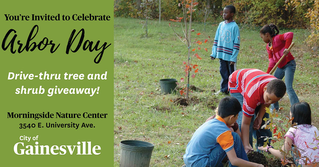 arbor day tree and shrub drive-thru giveaway