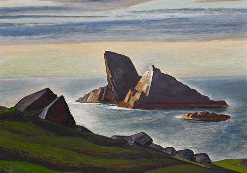 painting of shoreline