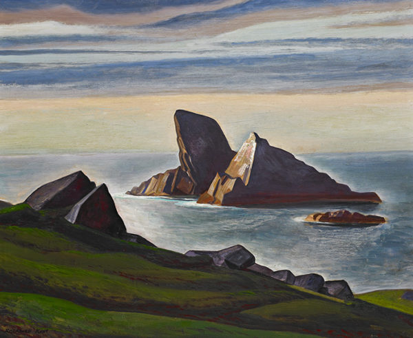 painting of shoreline