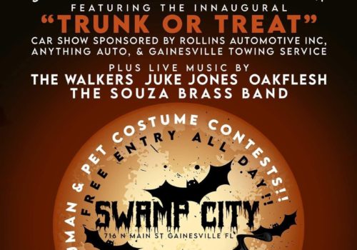 swamp city halloween poster