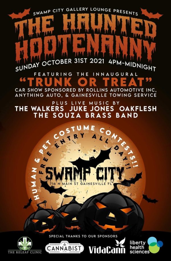 swamp city halloween poster