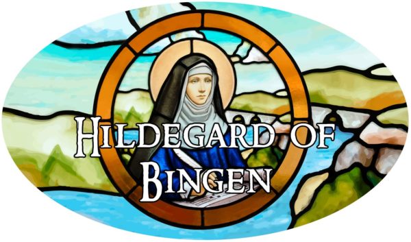 hildegard of bingen stained glass illustration
