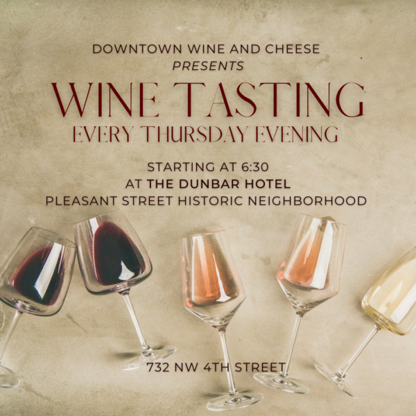 wine tasting every thursday at the dunbar hotel