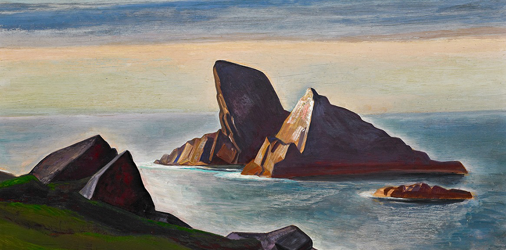 painting of shoreline