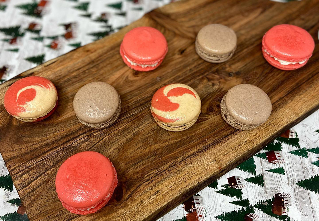 uppercrust holiday menu macarons