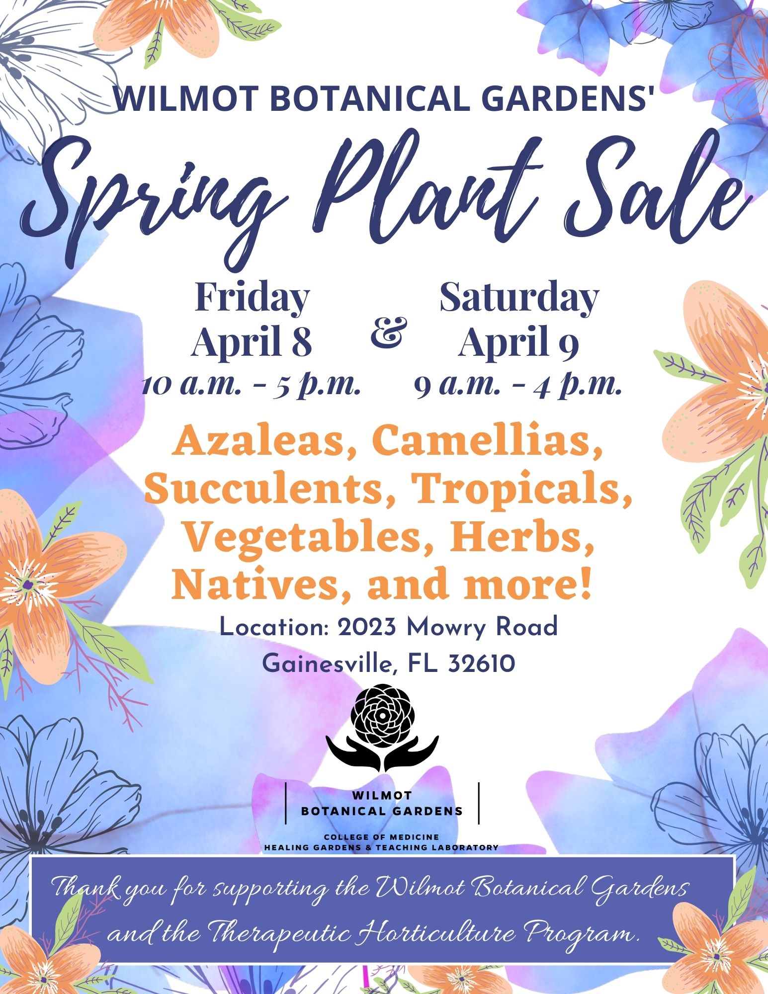 Uf Spring 2023 Calendar Uf Wilmot Botanical Garden - Spring Plant Sale - Events In Gainesville And  What's Good In Alachua County, Fl