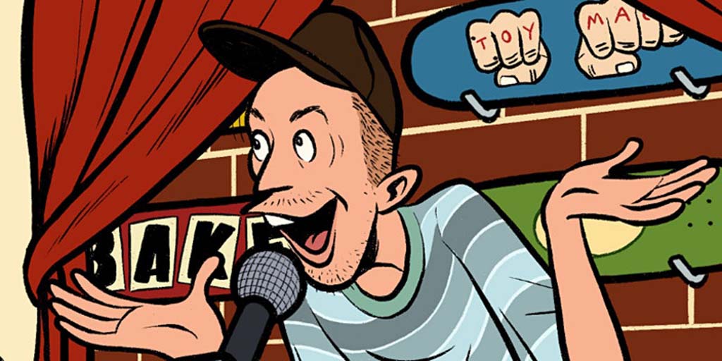 comedians at skate shops