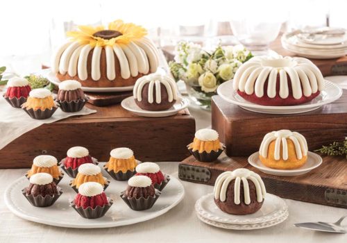 Variety of Bundt Cakes with icing