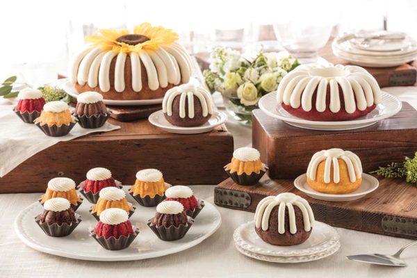 Variety of Bundt Cakes with icing