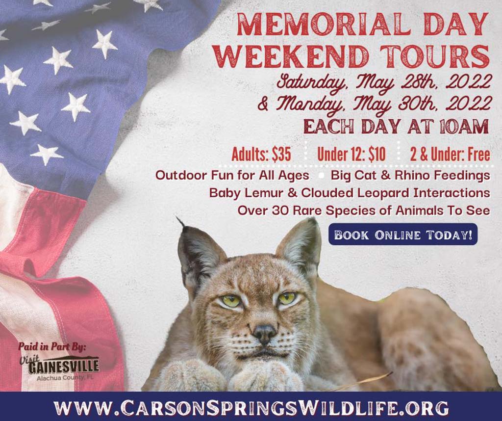 memorial day wildlife tours