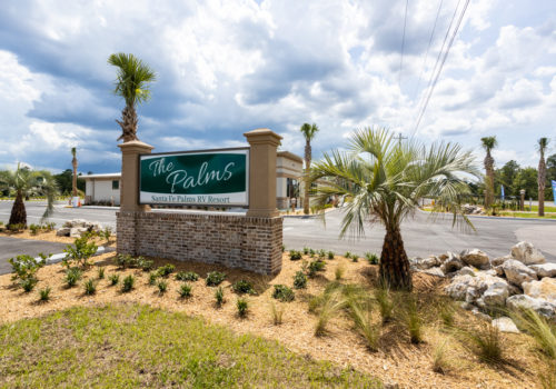 santa fe palms rv resort sign