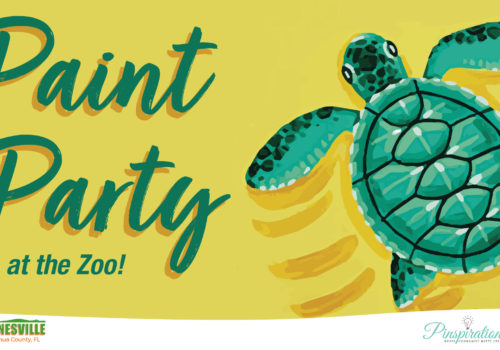 Paint Party at the zoo - iamge of turtle painting
