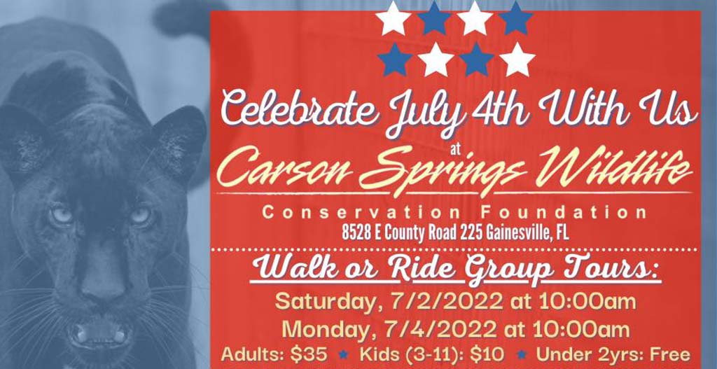 4th of july tours at carson springs