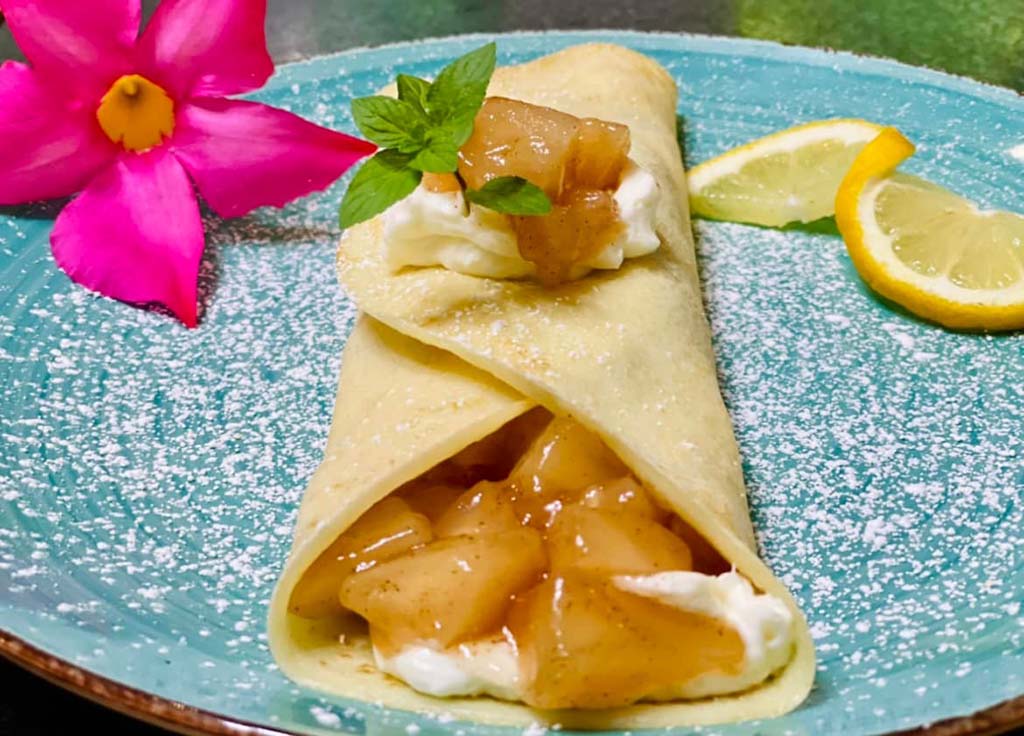 crepe and fruit