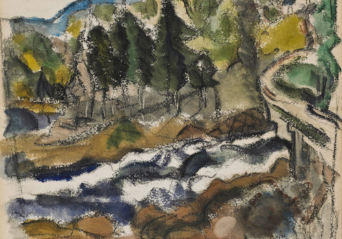 image: John Marin, "Tidal Falls, Deer Isle (Rustling Brook)," 1923
