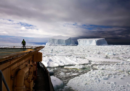 Camille Seaman, Looking at the Icebergs Near Franklin Island, Ross Sea, Antarctica, Dec. 21, 2006, 2006, Museum purchase, funds provided by the Melvin and Lorna Rubin Fund