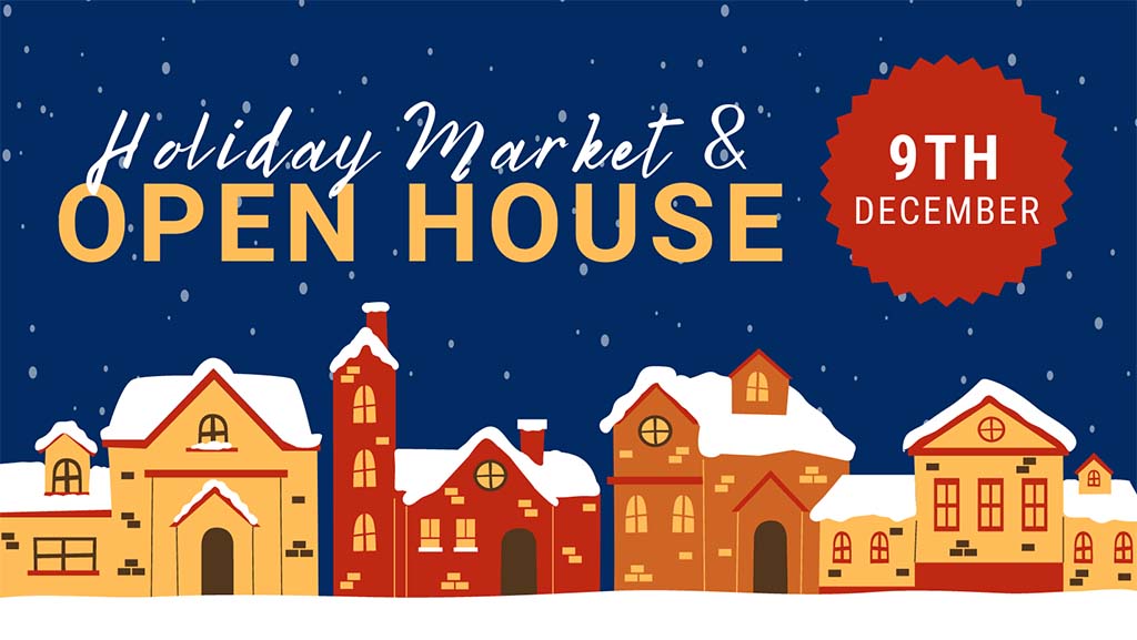 holiday market and open house