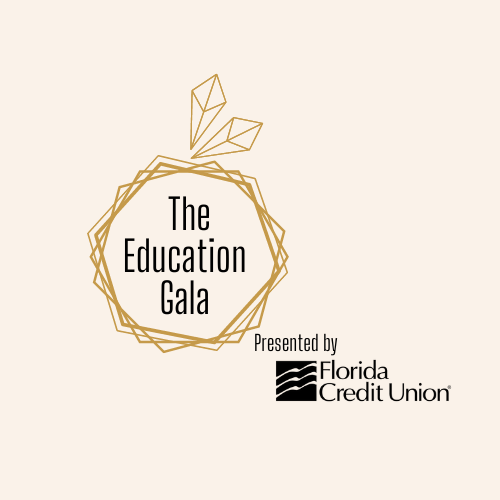 Education Gala logo with sponsor Florida Credit Union's logo to the side.