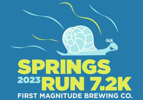 illustraiton of snail racing - springs run 7.2k