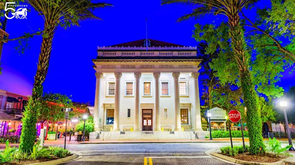 hippodrome theatre at night