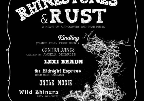 Flyer listing names of bands